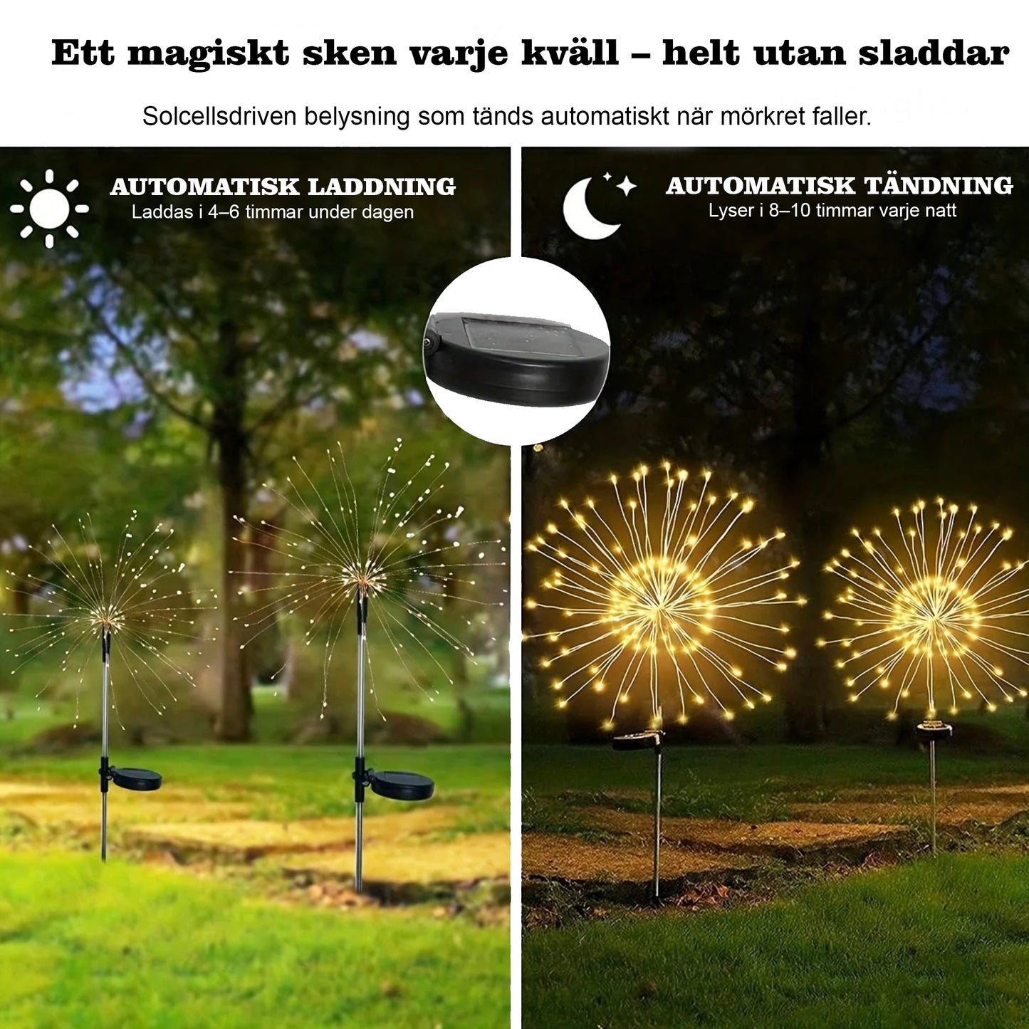 Ilotulitteiden muodossa olevat puutarhavalot
