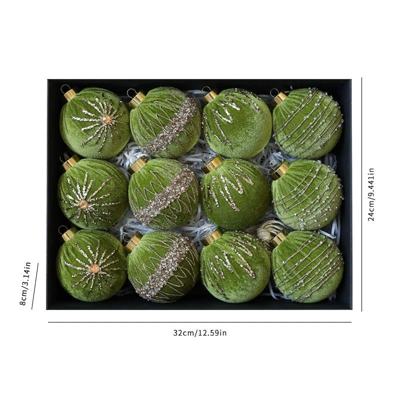 Aurora – Julgranskulor i Sammet (12-pack)