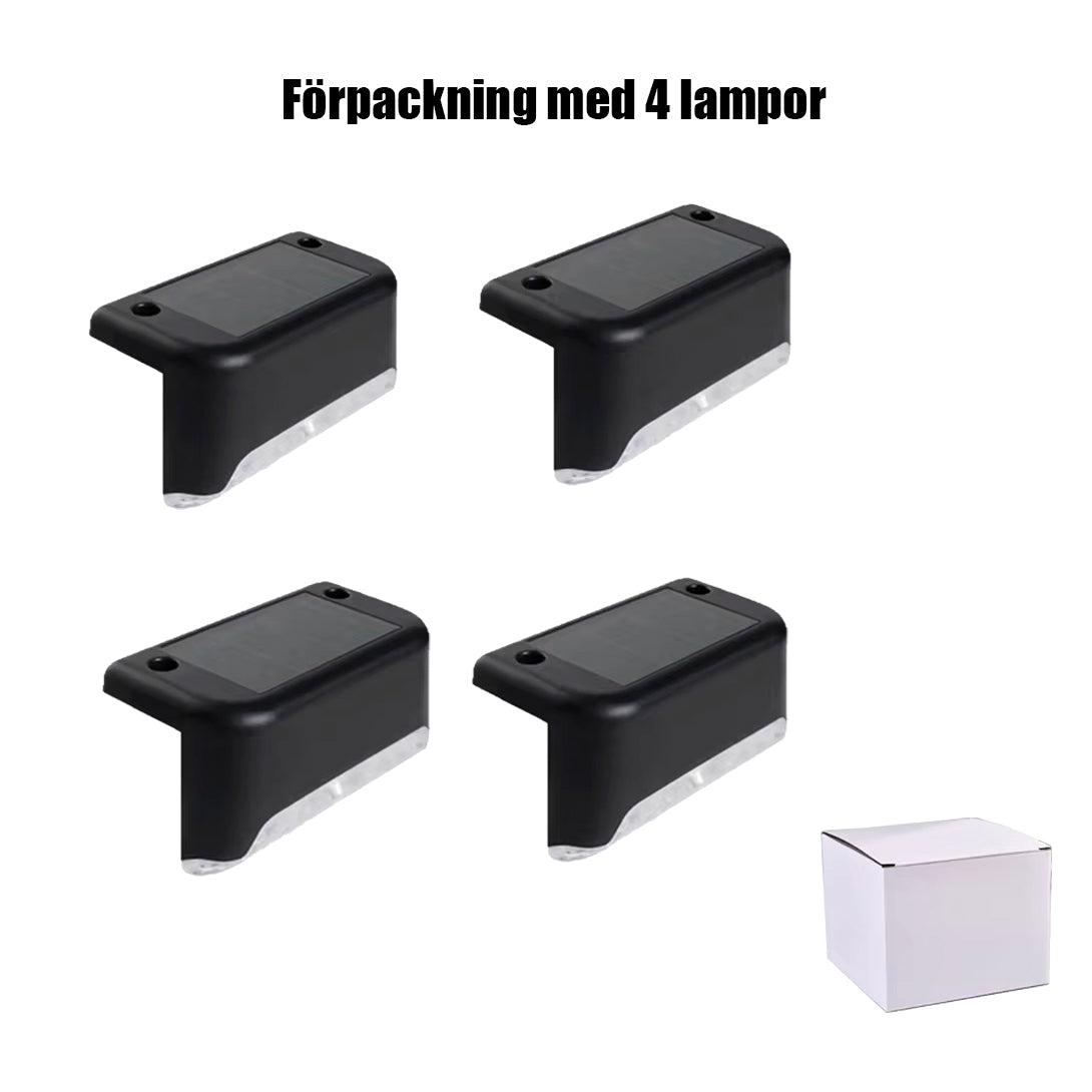 Aurinkokäyttöinen LED-lamppu parvekkeelle ja portaisiin