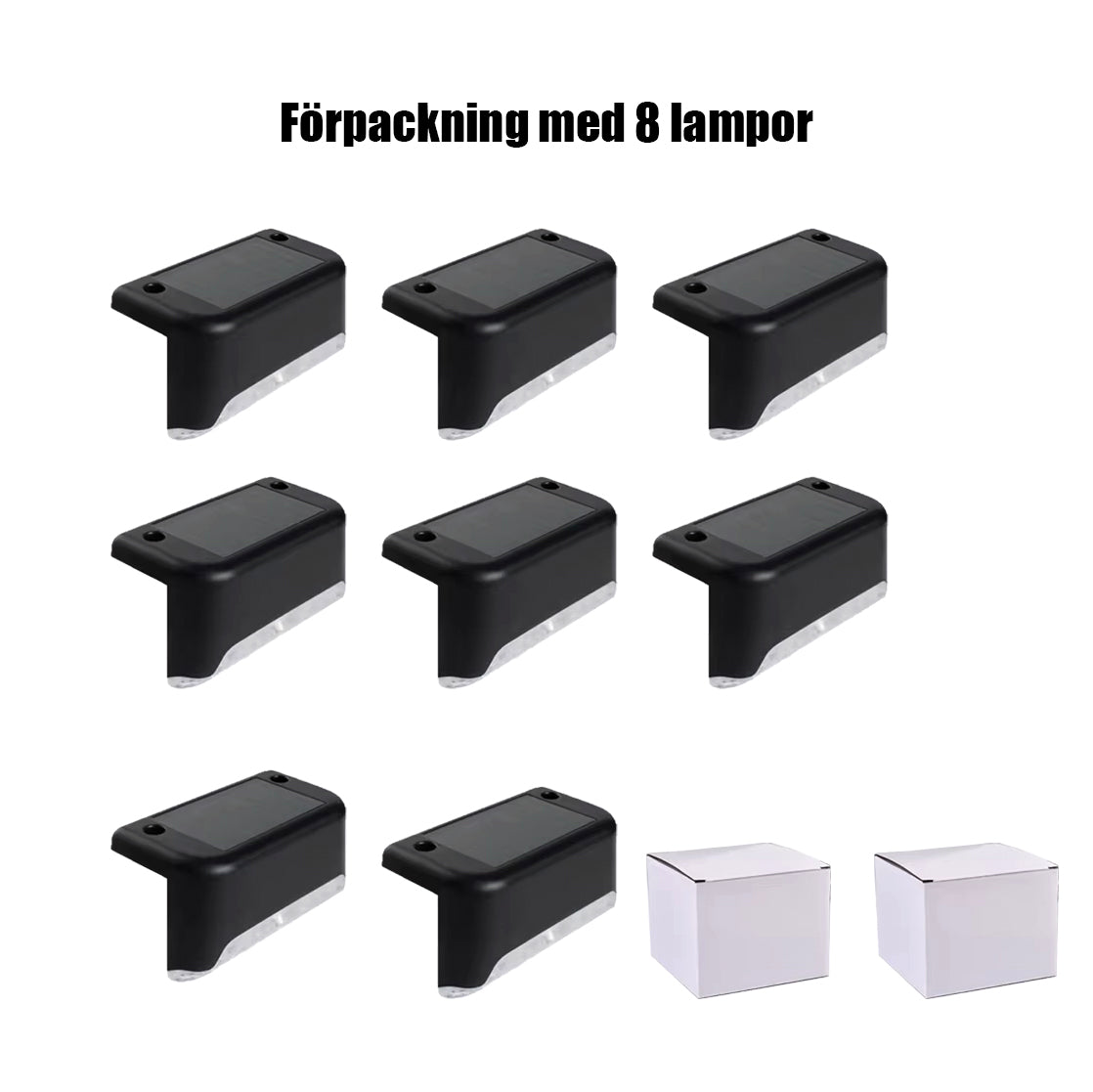 Aurinkokäyttöinen LED-lamppu parvekkeelle ja portaisiin