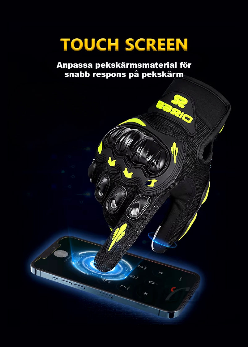 Hengittävät moottoripyöräkäsineet