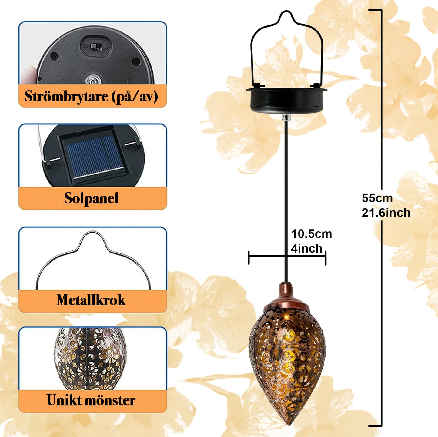 Aurinkolyhty metallia - ulkokoristeena