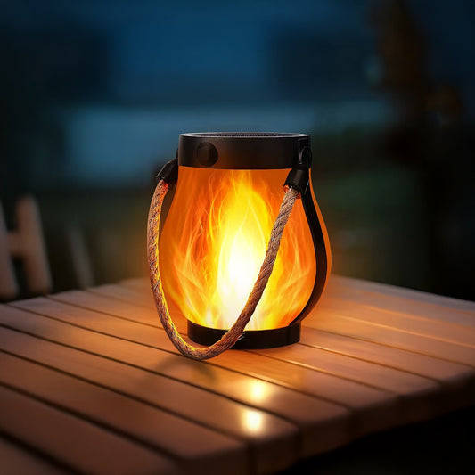 GlowFlame – Laddningsbar Solcellslykta