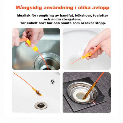 Rensborste för avlopp med roterande handtag