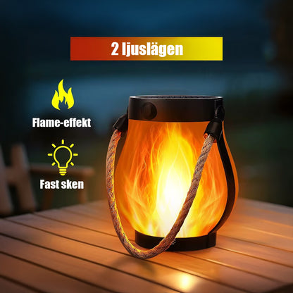 GlowFlame – Laddningsbar Solcellslykta