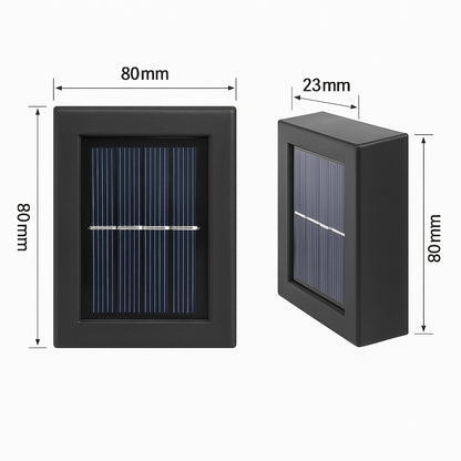 Aurinkoenergialla toimiva seinävalaisin ulkokäyttöön 