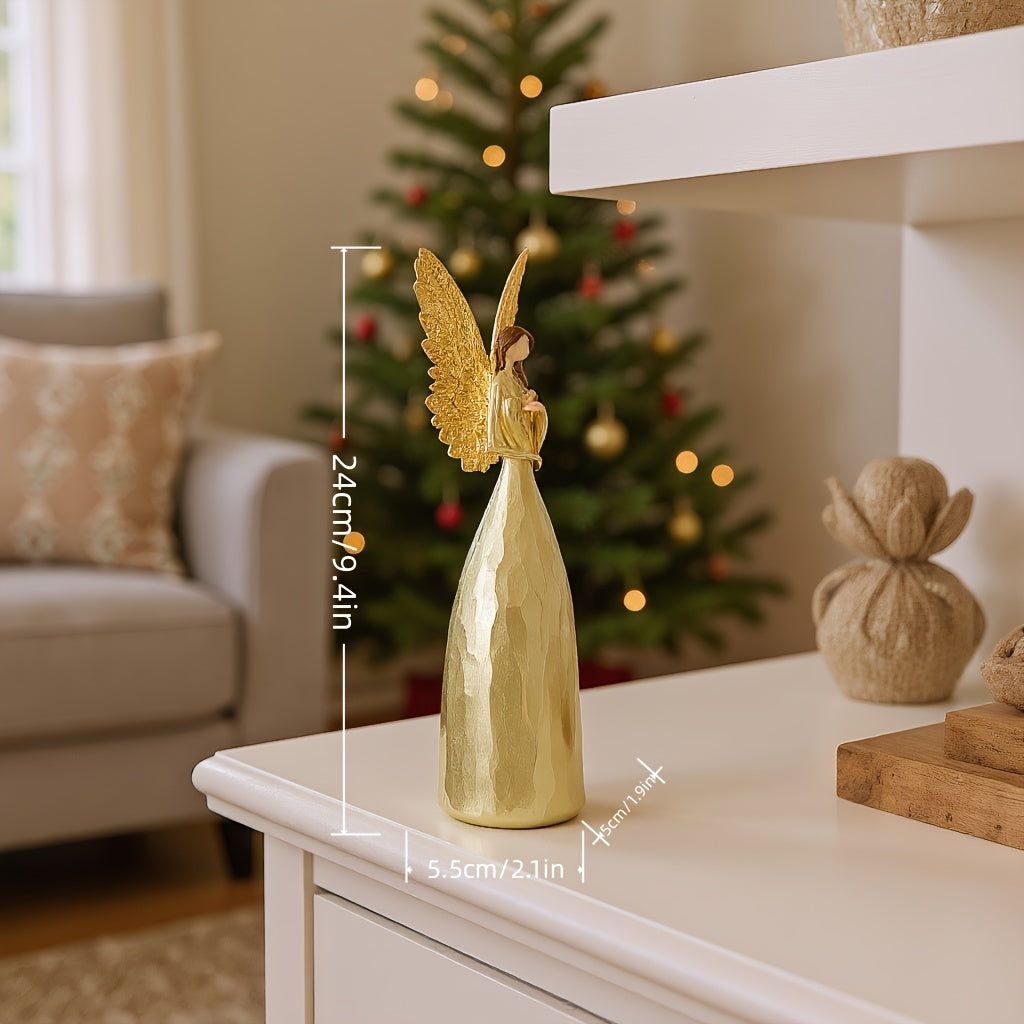 Handgjord Ängelfigur i Resin – Elegant Dekoration