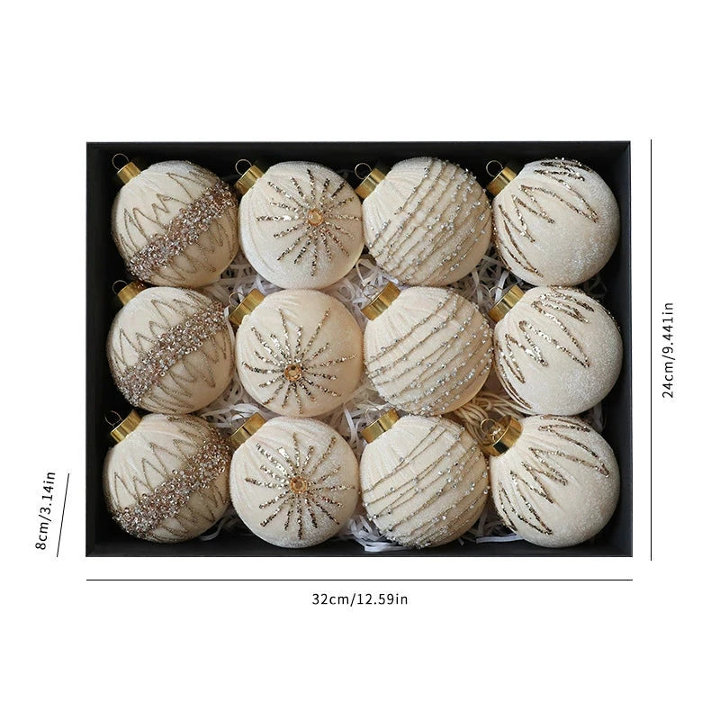 Aurora – Julgranskulor i Sammet (12-pack)