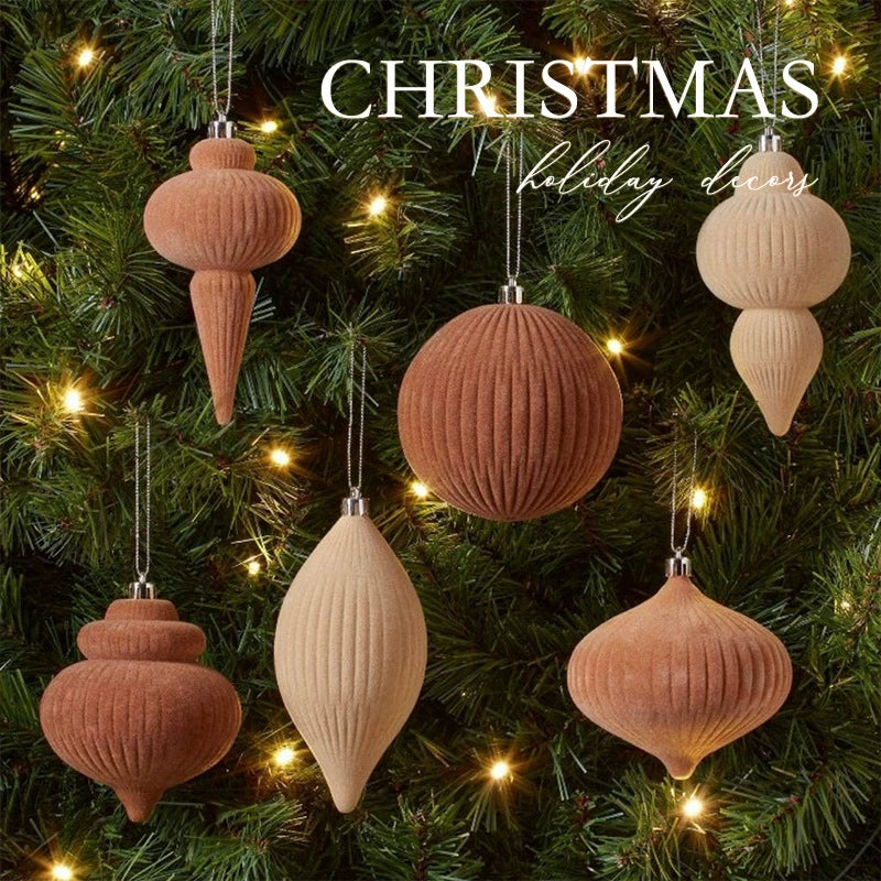 Veloura – Julgransdekorationer i Sammet (6-pack)