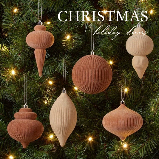 Veloura – Julgransdekorationer i Sammet (6-pack)