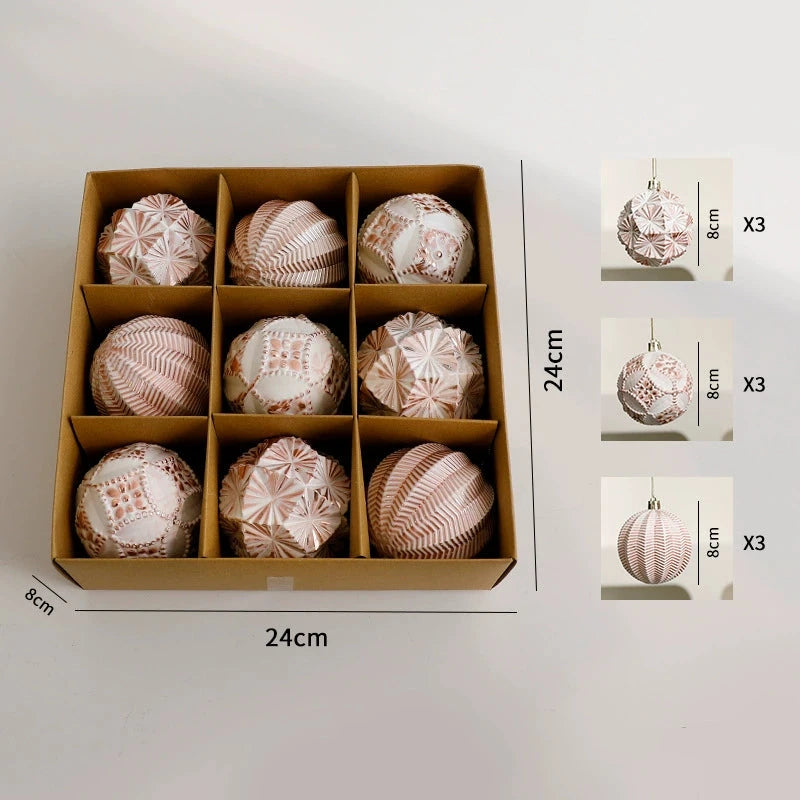 Nordica – Julgranskulor med Skandinavisk Design (8 cm, 9-pack)