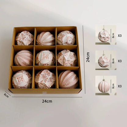 Nordica – Julgranskulor med Skandinavisk Design (8 cm, 9-pack)