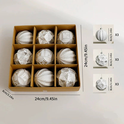 Nordica – Julgranskulor med Skandinavisk Design (8 cm, 9-pack)