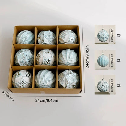 Nordica – Julgranskulor med Skandinavisk Design (8 cm, 9-pack)