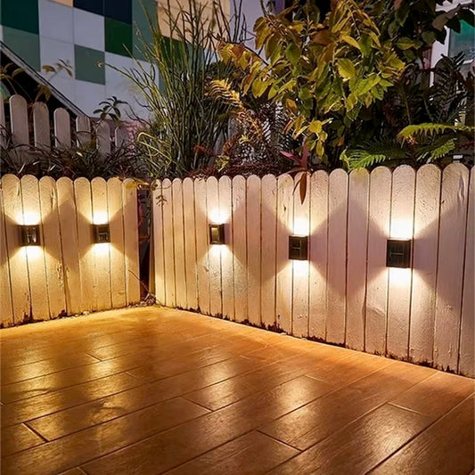 Aurinkoenergialla toimiva seinävalaisin ulkokäyttöön 