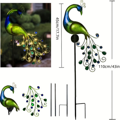 Peacock-aurinkolamppu – elegantti puutarhasisustus