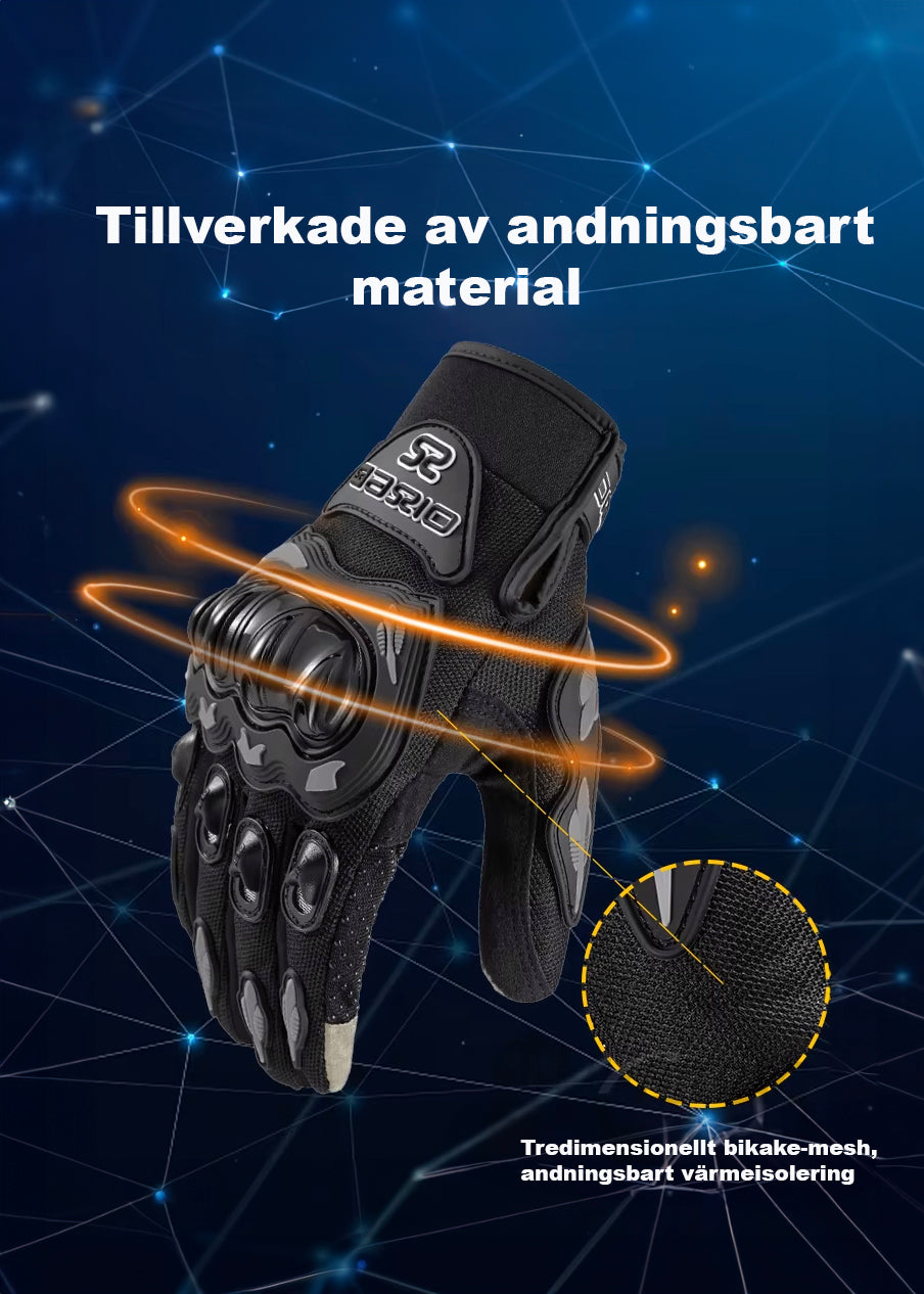 Andningsbara motorcykelhandskar