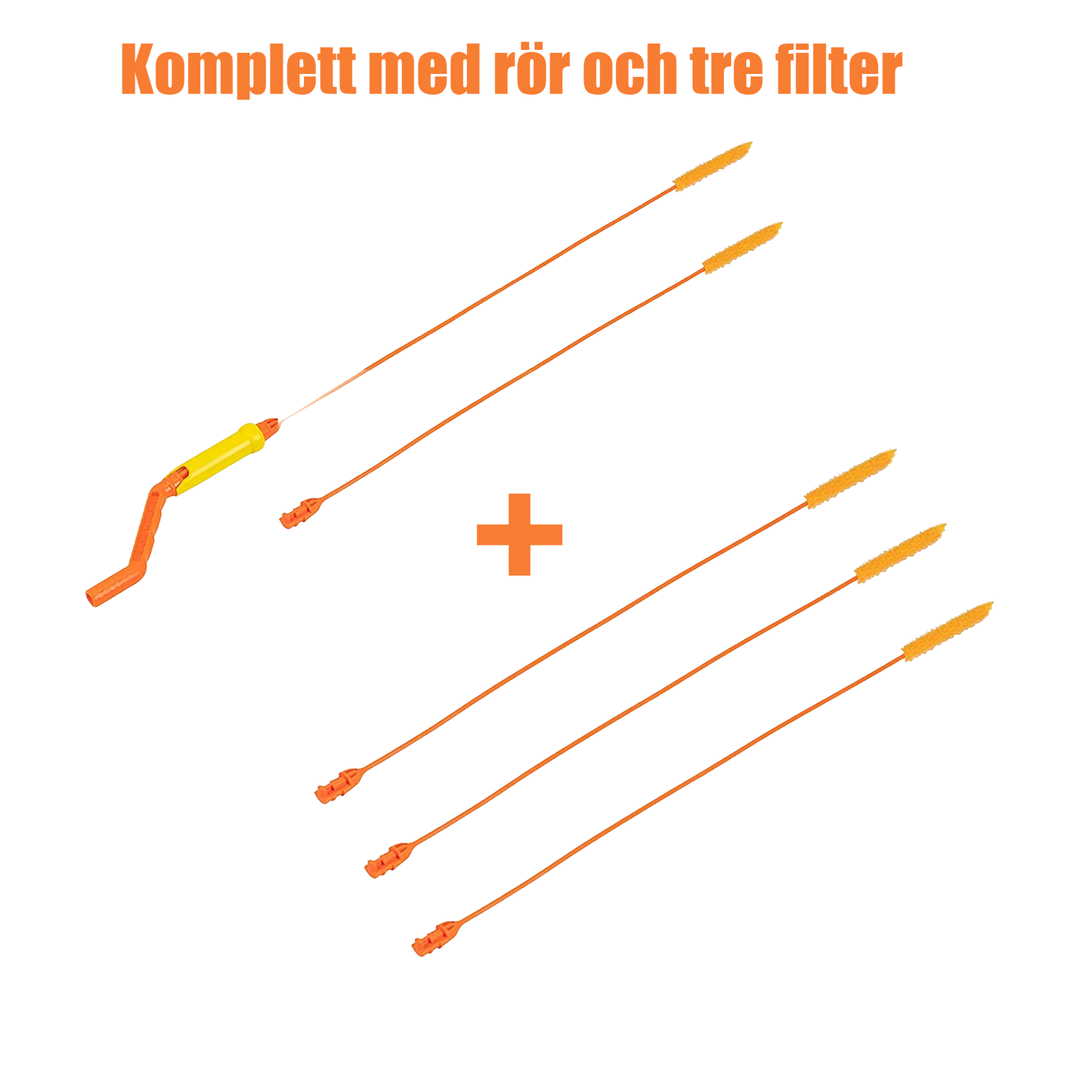 Rensborste för avlopp med roterande handtag