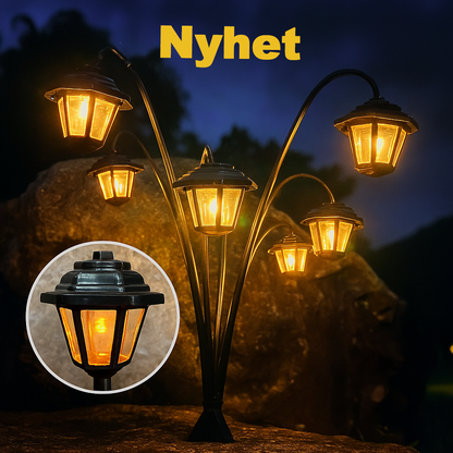 Trädgårdsljus med Sensor och Solpanel